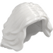 LEGO White Mid-Length Wavy Hair (23187)