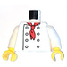 LEGO Wit Minifiguur Chef Torso met Lego House logo op Terug (973 / 76382)