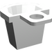 LEGO blanc Minifig Récipient D-Basket (4523 / 5678)