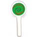 LEGO Wit Minifig Signaal Houder met Lollipop green Sticker (3900)