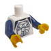 LEGO Wit Minifig Torso Assembly Vitruvian Man Patroon (973)