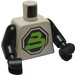 LEGO Wit Minifiguur Torso met Blacktron II design, Zwart Armen en Zwart Handen (973)