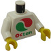 LEGO Wit Minifiguur Torso met Groot Octan logo (973 / 73403)