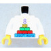 LEGO Wit Minifig Torso met LEGO World 2016 Decoratie met Wit Armen en Geel Handen (973)