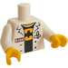 LEGO White Minifig Torso with Shirt and Batman Logo (973 / 88585)