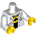 LEGO White Minifig Torso with Shirt and Batman Logo (973 / 88585)