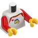 LEGO Biały Minifigurka Tułów z Przestrzeń logo (973 / 76382)