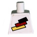LEGO White Minifig Torso without Arms with German Flag and Variable Number on Back Sticker (973)