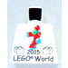 LEGO White Minifig Torso without Arms with LEGO World 2015 and 7 Pattern (973)