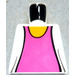 LEGO White Minifig Torso without Arms with Mary Jane with Sweater over Dark Pink Top (973)