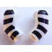 LEGO Blanc Minifigure Arms (Left and Right Pair) with Black Stripes Pattern