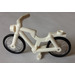 LEGO White Minifigure Bicycle with Wheels and Tires