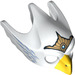 LEGO White Minifigure Eagle Head with Yellow Beak, Gold Tiara and Blue Feathers (12549 / 12849)