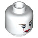 LEGO blanc Minifigure Diriger avec une rouge Dot sur each Cheek et Lipstick Modèle (Goujon solide encastré) (3626 / 10688)