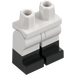 LEGO Weiß Minifigur Hüften und Beine mit Schwarz Boots (21019 / 77601)