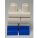 LEGO White Minifigure Hips and Legs with Blue Feet (3815 / 21019)