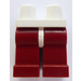 LEGO Wit Minifigure Heupen met Dark Rood Poten (3815 / 73200)