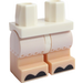 LEGO blanc Minifigure Medium Jambes avec Noir toes (37364)