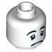 LEGO Bianco Minifigure Mime Testa con Sad Expression (Perno di sicurezza) (3626 / 92116)