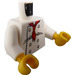 LEGO Wit Minifigure Torso Chef&#039;s Shirt met Rood Sjaal met Shirtrimpels (76382 / 88585)