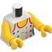 LEGO Wit Minifiguur Torso met Bathing Pak of Tank Top met Sterren (973 / 76382)