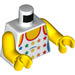 LEGO Weiß Minifigure Torso mit Bathing Suit Oder Tank oben mit Stars (973 / 76382)