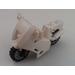 LEGO White Motorcycle Fairing with Medium Stone Grey wheels