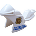 LEGO White Motorcycle Fairing with POLICE Sticker (18895)