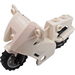 LEGO White Motorcycle with Black Chassis and Gray Wheels