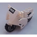 LEGO White Motorcycle with Black Chassis with Sticker