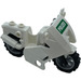 LEGO Бяло Motorcycle with Black Chassis with Sticker