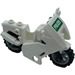 LEGO Weiß Motorrad mit Schwarz Chassis mit Aufkleber