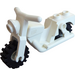 LEGO White Motorcycle with Transparent Wheels - Full Assembly