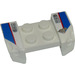LEGO Weiß Kotflügel Platte 2 x 4 mit Overhanging Headlights mit Nuty Rez und rot/Blau Lines Aufkleber (44674)