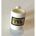 LEGO White Mug with Reddish Brown and Gold TVA Logo (3899)