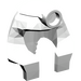 LEGO White Mummy Headdress with Inside Solid Ring (30168 / 90462)