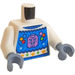 LEGO hvid Nebula med Jul Sweater Minifig Torso (973 / 76382)