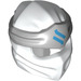 LEGO White Ninjago Wrap with Medium Stone Grey Headband with Dark Azure Ninjago Logogram (40925 / 52780)
