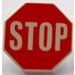 LEGO White Octagonal Sign with Pin with Stop (30260 / 83396)