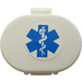 LEGO White Oval Case with Handle with EMT Star of Life Sticker (6203)