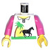 LEGO Wit Palmtree en Paard Shirt Torso (973)