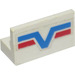 LEGO White Panel 1 x 2 x 1 with Blue and Red Lines Sticker with Square Corners (4865)