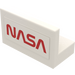 LEGO Valkoinen Paneeli 1 x 2 x 1 jossa &#039;NASA&#039; Tarra neliönmuotoisilla kulmilla (4865)