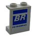 LEGO White Panel 1 x 2 x 2 with &#039;BR&#039; and &#039;PETROBRAS&#039; Right Side Sticker without Side Supports, Hollow Studs (4864)