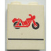LEGO Wit Paneel 1 x 2 x 2 met Motorbike in Rood  zonder zijsteunen, volle noppen (4864)