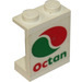 LEGO Wit Paneel 1 x 2 x 2 met Octan logo Sticker zonder zijsteunen, volle noppen (4864)