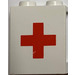LEGO White Panel 1 x 2 x 2 with Red Cross without Side Supports, Solid Studs (4864)