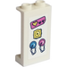 LEGO White Panel 1 x 2 x 3 with Valves and Hearts Sticker with Side Supports - Hollow Studs (35340)