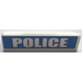 LEGO Wit Paneel 1 x 4 met Afgeronde hoeken met Politie (Blauw Background) Sticker (15207)