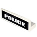 LEGO White Panel 1 x 4 with Rounded Corners with &#039;POLICE&#039; on Black Background Sticker (15207)